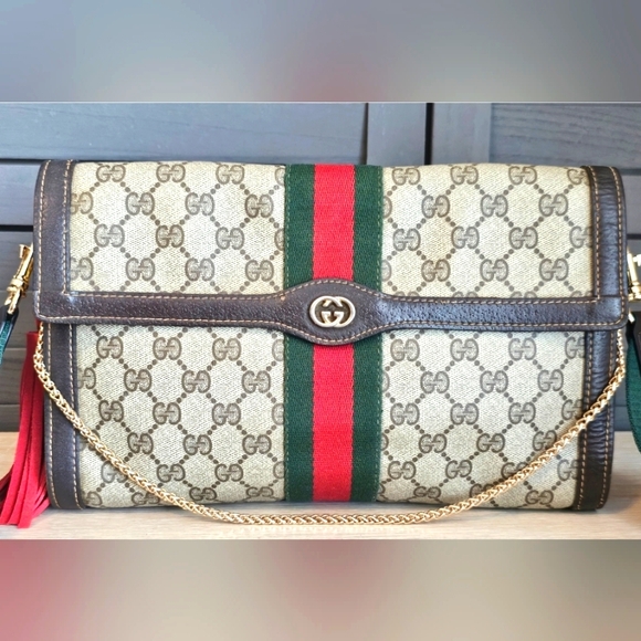 Authentic Vintage GUCCI Monogram GG Sherry Supreme Crossbody - Picture 1 of 14